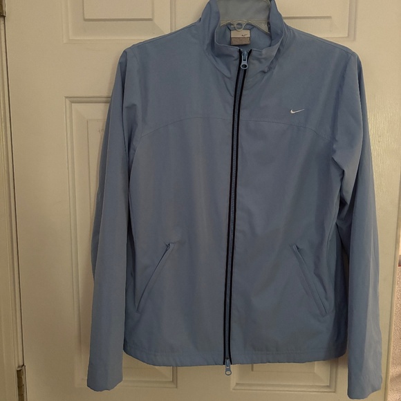 Nike Light Blue Windbreaker Jacket Size 10 - Picture 1 of 5